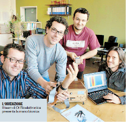 Il team di Ot bioelettronica presenta la mano bionica